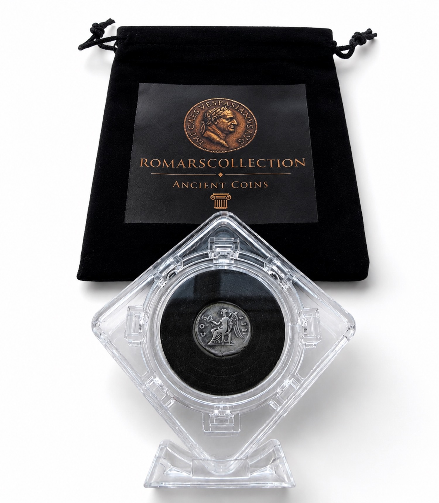 Display case and velvet pouch